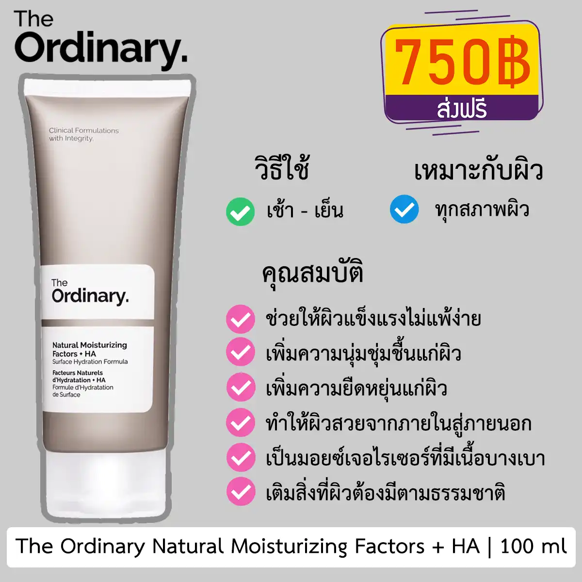The Ordinary Natural Moisturizing Factors + HA | 100ml